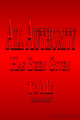 Matthew 28:18 All Authority Has Been Given (red)